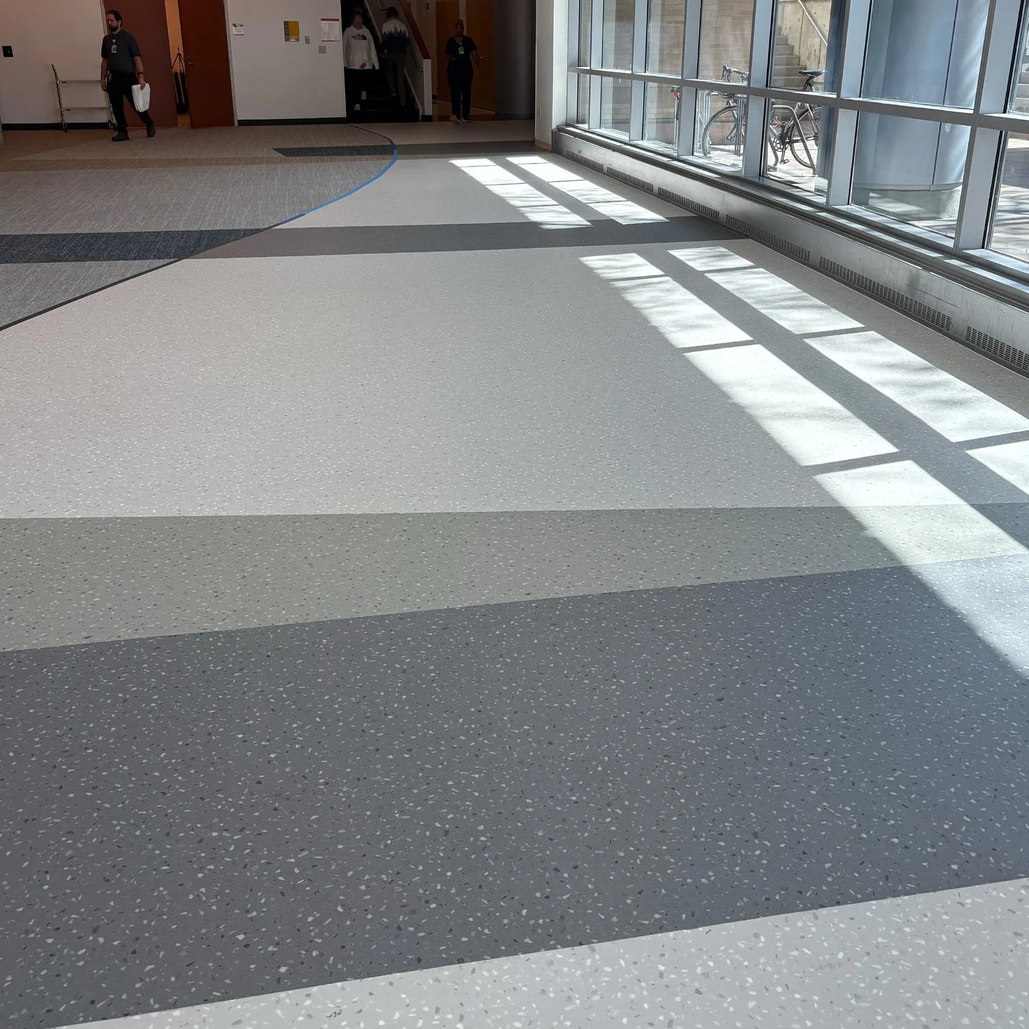 Children's Hospital corridor with HRT Hybrid Resilient Terrazzo flooring